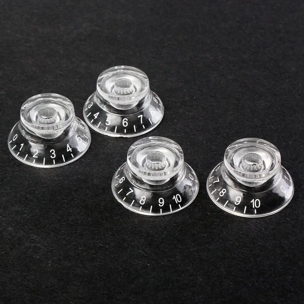 

4x Guitar Control Volume Knob for LP Electric Guitar Parts Clear
