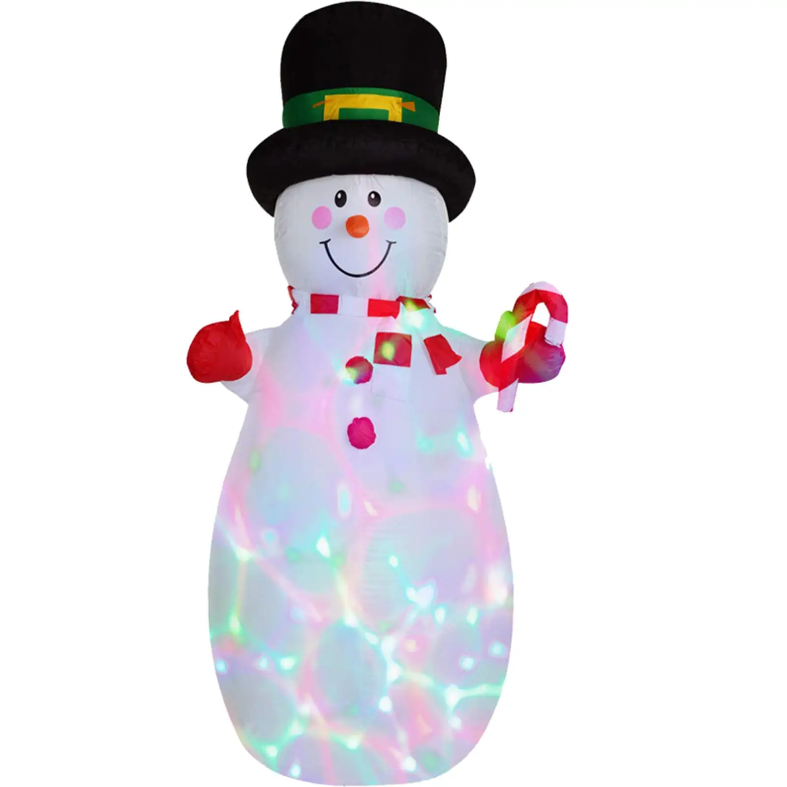 

1.8 Meters Inflatable Snowman Christmas Decoration with Stakes Holiday Inflatable Snowman for Yard Holiday Garden Patio