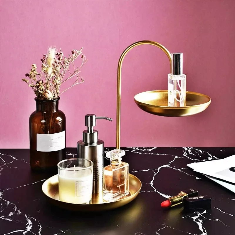 

2022 Entrance Key Double-layer Removable Desktop Shelf Jewelry Snack Plate Shelf Decor