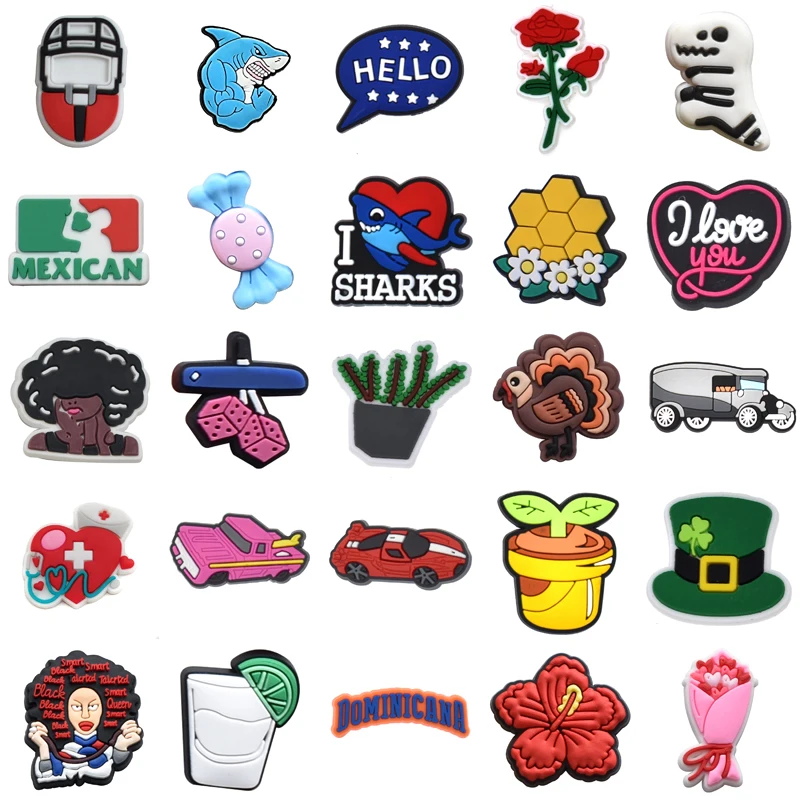 

Packs Girl Men Shoe Charms Set Jeans Women Charm Kids Wholesale Bulk Shoes Accessories Gifts Boy Decorations for Crocs Para Pins