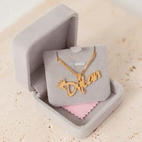 gold box chain custom name necklace for women personalized necklace stainless steel cursive nameplate pendant girls jewelry gift