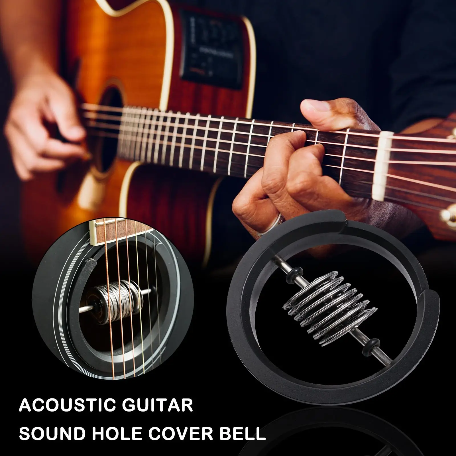 

38-41 Inch Guitar Sound Hole Bell Acoustic ABS Metal Guitar Material Part Model 2 Accessories U0H8