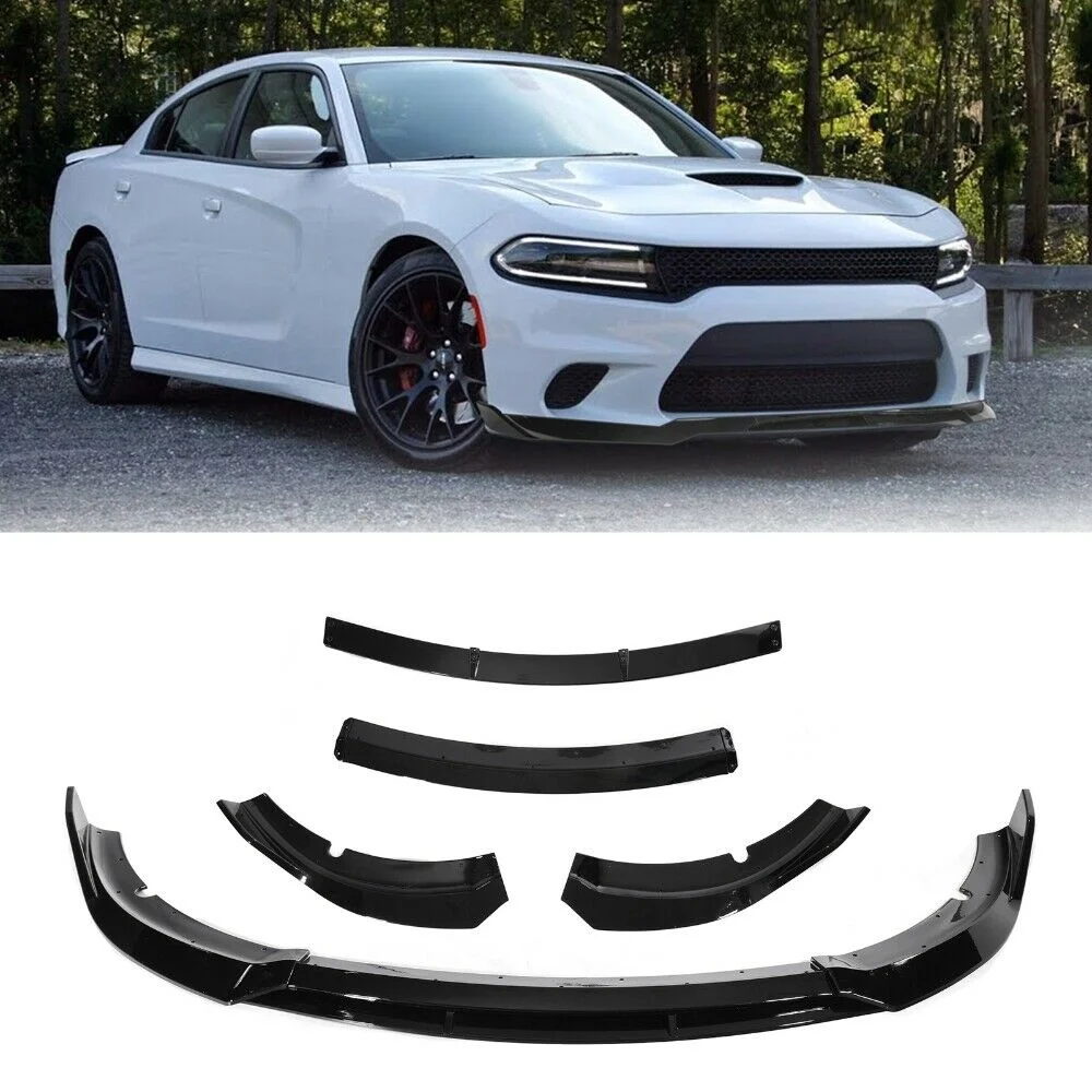 

For 15-20 Dodge Charger SRT Front Bumper Splitter Spoiler Lip Gloss Black