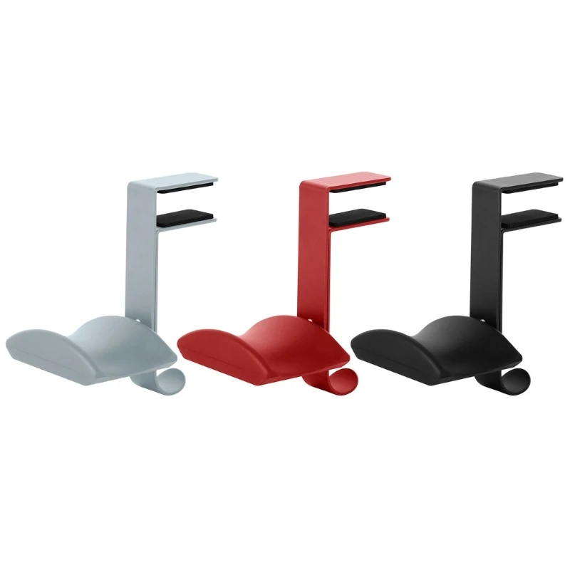 Headphone Stand Hanger Desk Mount Holder Headset Soundbar Stand Clamp Hook Space Save Hanger Under Desk Long Arm Holder
