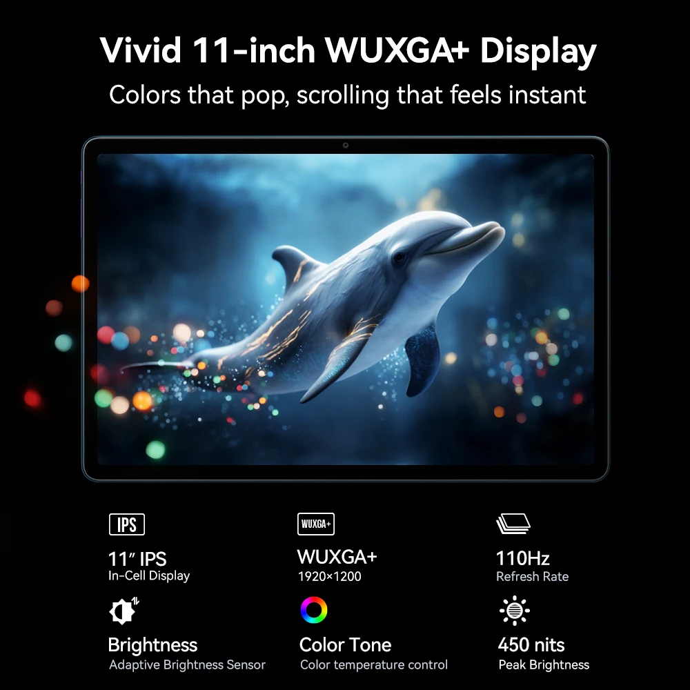 Фото ALLDOCUBE iPlay 70E Unisoc T7300 Дисплей 10,95 дюйма, 110 Гц, 16 ГБ (8 ГБ + 8 ГБ виртуального времени), ОЗУ, 128 ГБ ПЗУ, 7000 мАч, планшет LTE, Android 15 №3