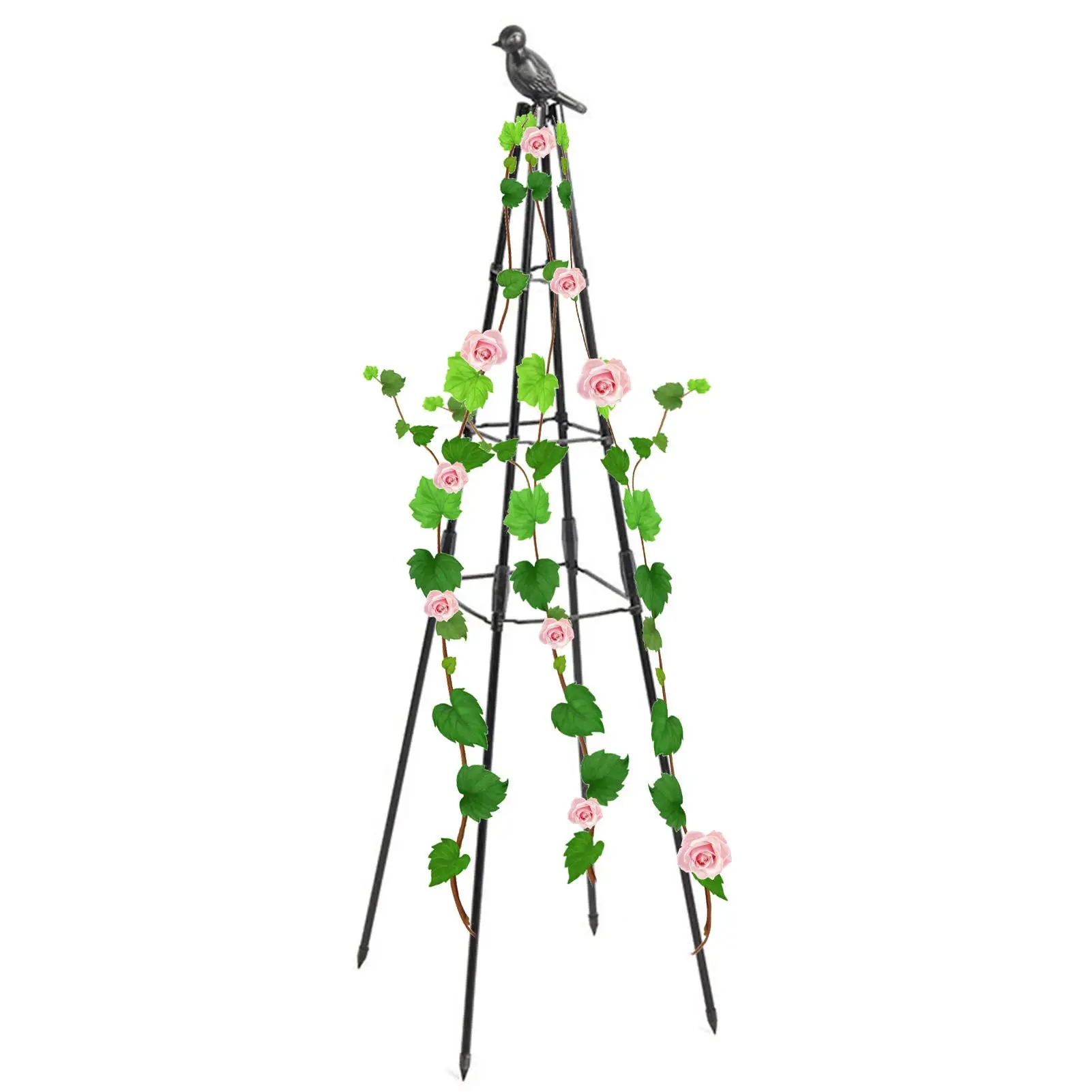 

Решетка для подъема растений, садовый обелиск для горшечных альпинистских растений, комнатная и уличная рама с скульптурой в виде птиц