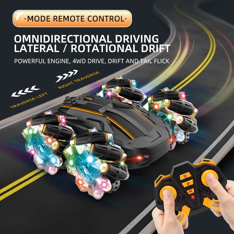 

Drift Racing Toys Remote Control Double-sided Stunt Rampage Lights Charging High-speed Off-road Vehicle Children's Toys