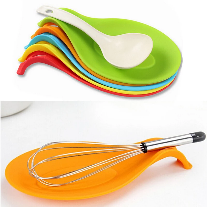 

Kitchen Accessories Gadgets Silicone Multipurpose Spoon Rest Mat Holder for Tableware Supplies Utensil kitchen gadgets