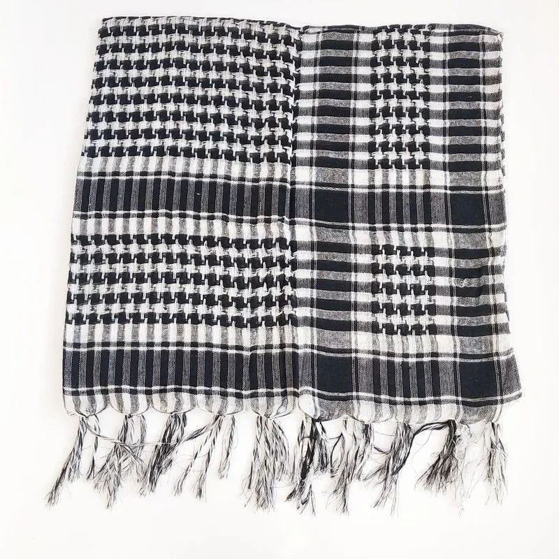 Унисекс Клетчатый Хлопковый Шарф Тактический Утеплитель Для Шеи Легкая