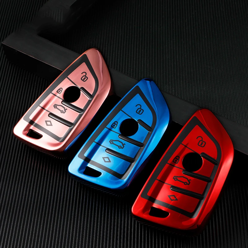 

TPU Car Key Case for BMW X3 X5 X6 F30 F34 E60 E90 F10 E34 E36 F20 G30 F15 F16 1 3 5 7 Series Cover Shell Ring