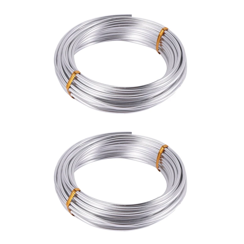 

3X 3Mm Aluminium Wire 10M Craft Silver Wire For Jewellery Making Clay Modelling Bonsai And Model