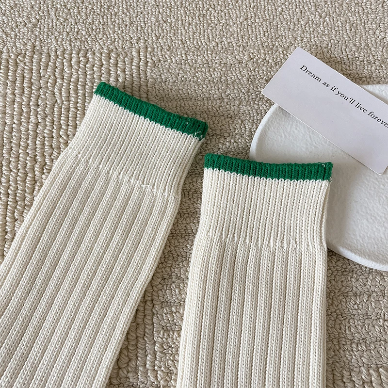 Pure Cotton White Warm Socks Large Size Long Fashion Casual 4 Color Thick Sport Luxury High Quality