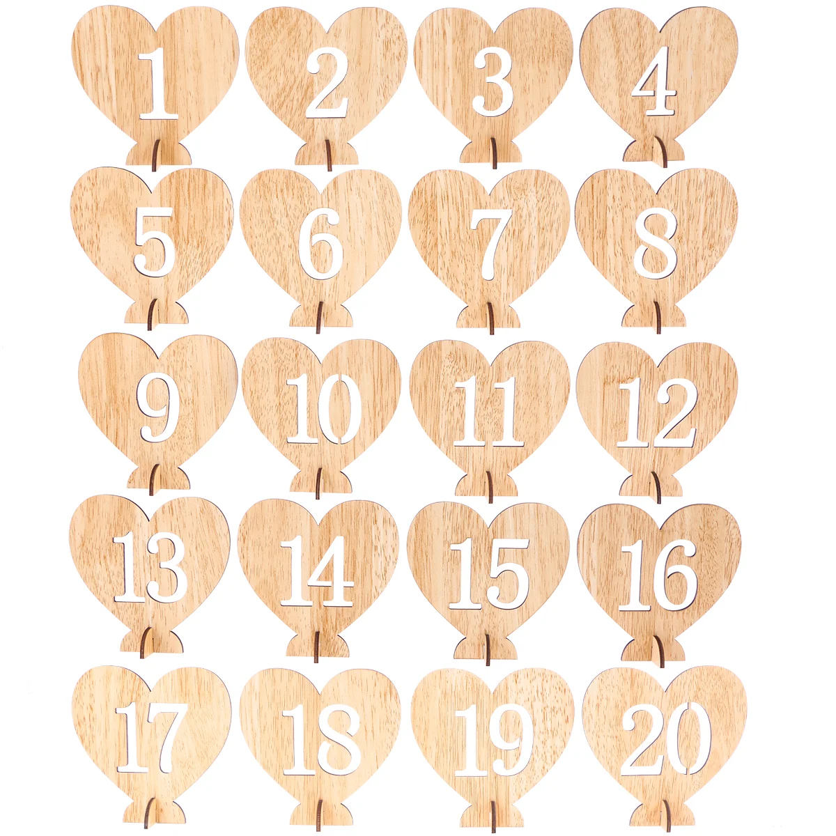 

20 Pcs DIY Ornament 1- 20 Table Numbers Wedding Ornament Restaurant Table Numbers Table Desk Wedding Table Numbers Decorations