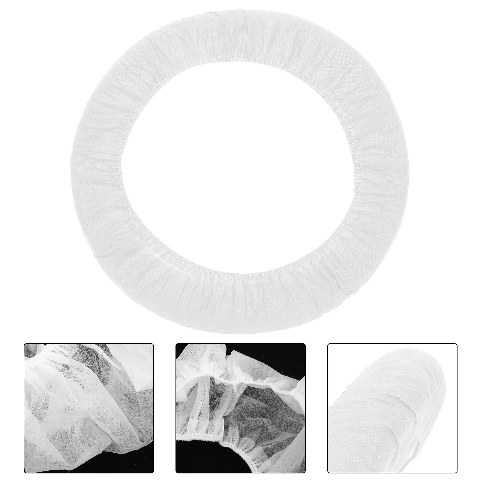 

50 Pcs Car Wheel Cover Steering Women Accessories White Covers Vehicle Nonwoven