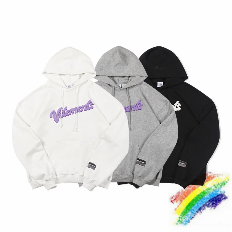 

Heavy Fabric Foam Printing VETEMENTS Hoodie Men Women 1:1 High Quality Oversize Vetements Hooded Sweatshirts VET Pullover