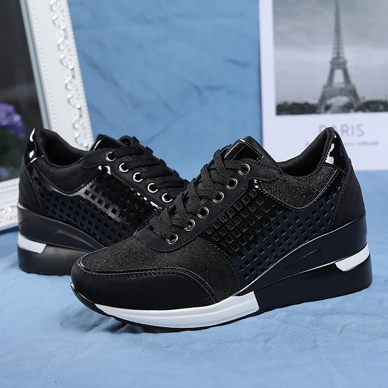 Brand Women Light Weight Toning Shoes Increase Breathable Walking Sneakes Anti Slip Ladies Gym Sneakers Platform Females Shoes
