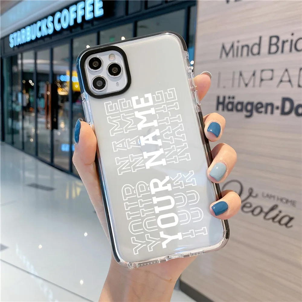 

Custom Name Logo Picture Cases for Iphone 11 13 12 Pro Max 7 8 Plus X XR XS 12 SE Phone Soft Transparent Case TPU DIY Design