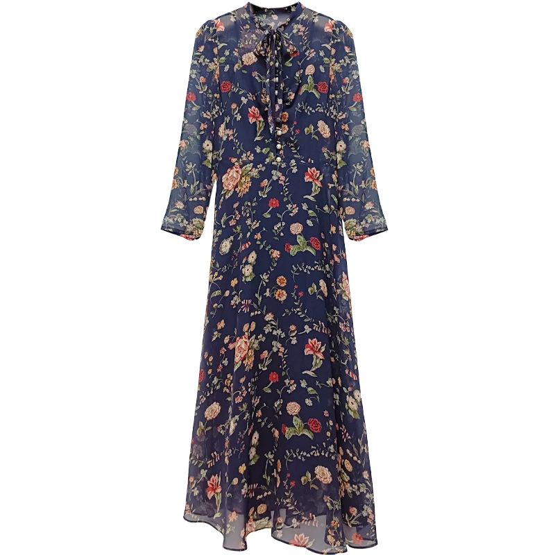 Элегантное Шелковое платье средней длины с поясом и жемчужными пуговицами 2 шт.