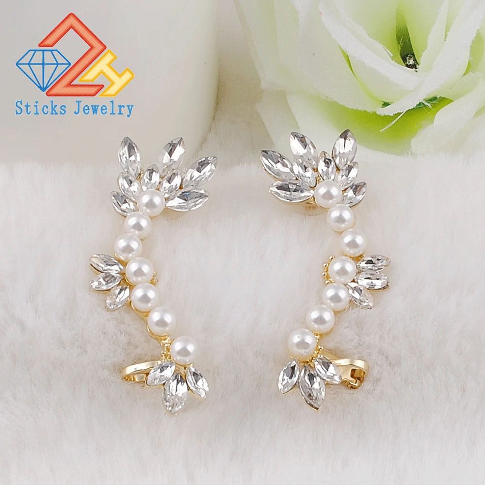 

Ear Clip New Fashion Elegant Vintage Punk Gothic Crystal Rhinestone Earrings