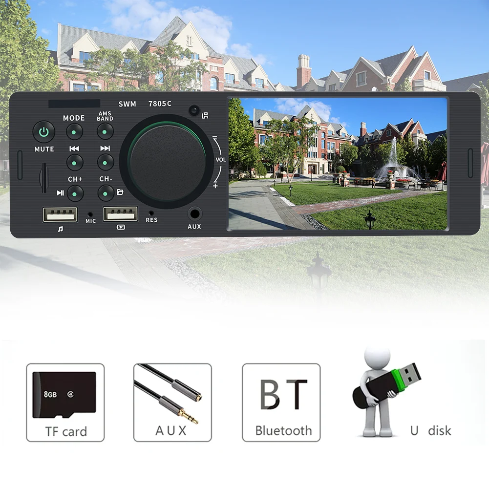 

Автомагнитола 7805C с сенсорным экраном 4,1 дюйма, 1 Din