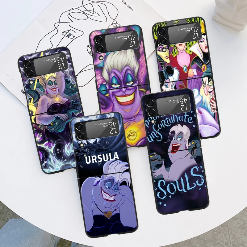 

Disney Ursula The Villains Black Case for Samsung Galaxy Z Flip 3 5G Hard Phone Cover Z Flip3 Zflip3 Flip4 Zflip4 Coque funda