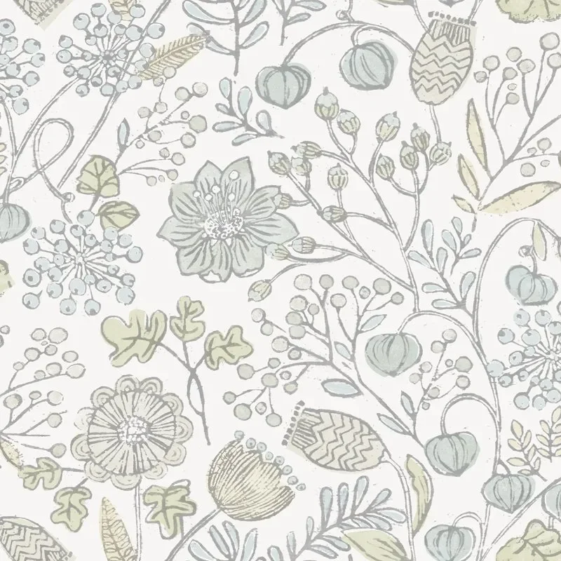 

Blue and Green Southern Trail Peel & Stick Wallpaper Fast Shipping