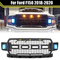 Modified For F150 Grill Mesh For Ford F-150 2018 2019 2020 Raptor Style Front Bumper Upper Racing Grills Grill Radiator Grille