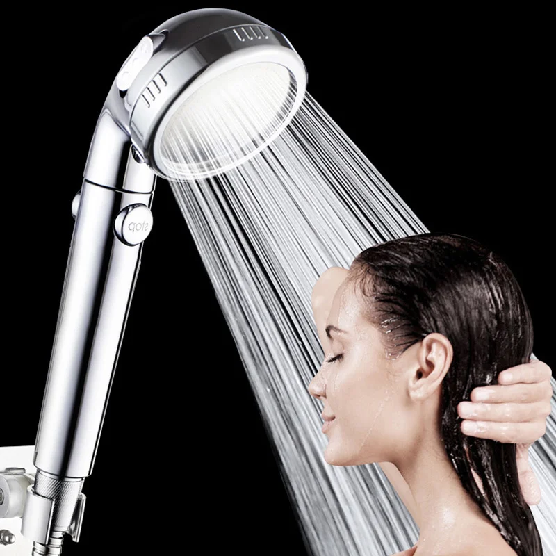 

ABS electroplated finishes 3 adjustable Modes Water Saving SPA Shower head High Pressure Handheld bathroom supercharged flow
