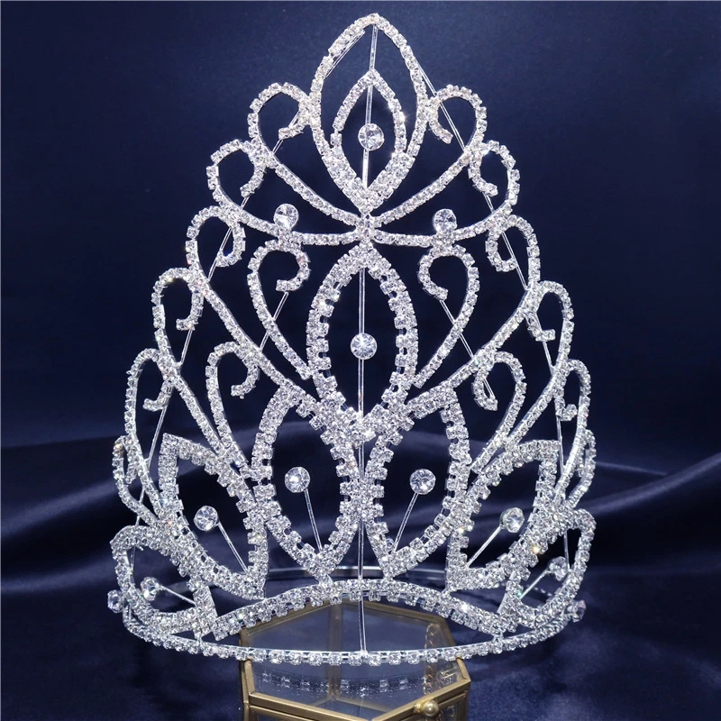 

MYFEIVO блестящие стразы Свадебные короны золотого и серебряного цвета свадебные головные уборы Элегантные Искусственные Свадебные помолвки ...