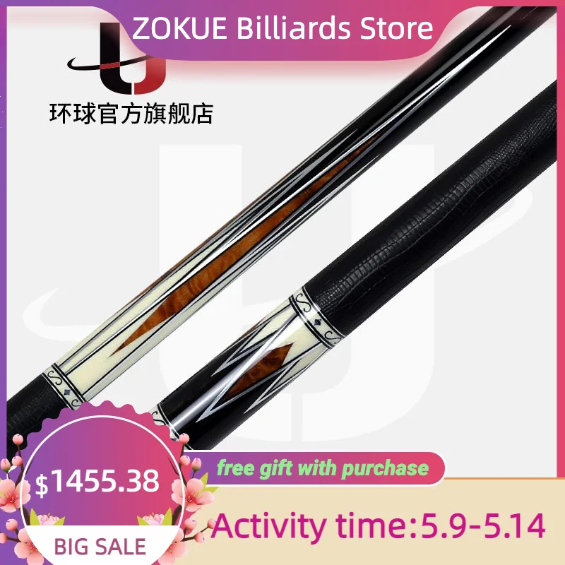 

Universal Billiards 035 Pool Cue Stick 12.9mm Tip 148cm Length Technology Shaft Professional Handmade Billiard Stick with case