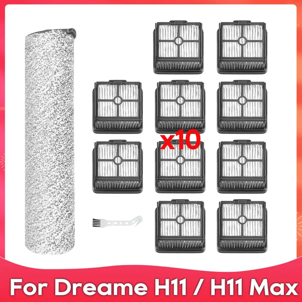 Подходит для Dreame H11 / H11 Max / H12 Core роликовая щетка гепа ...