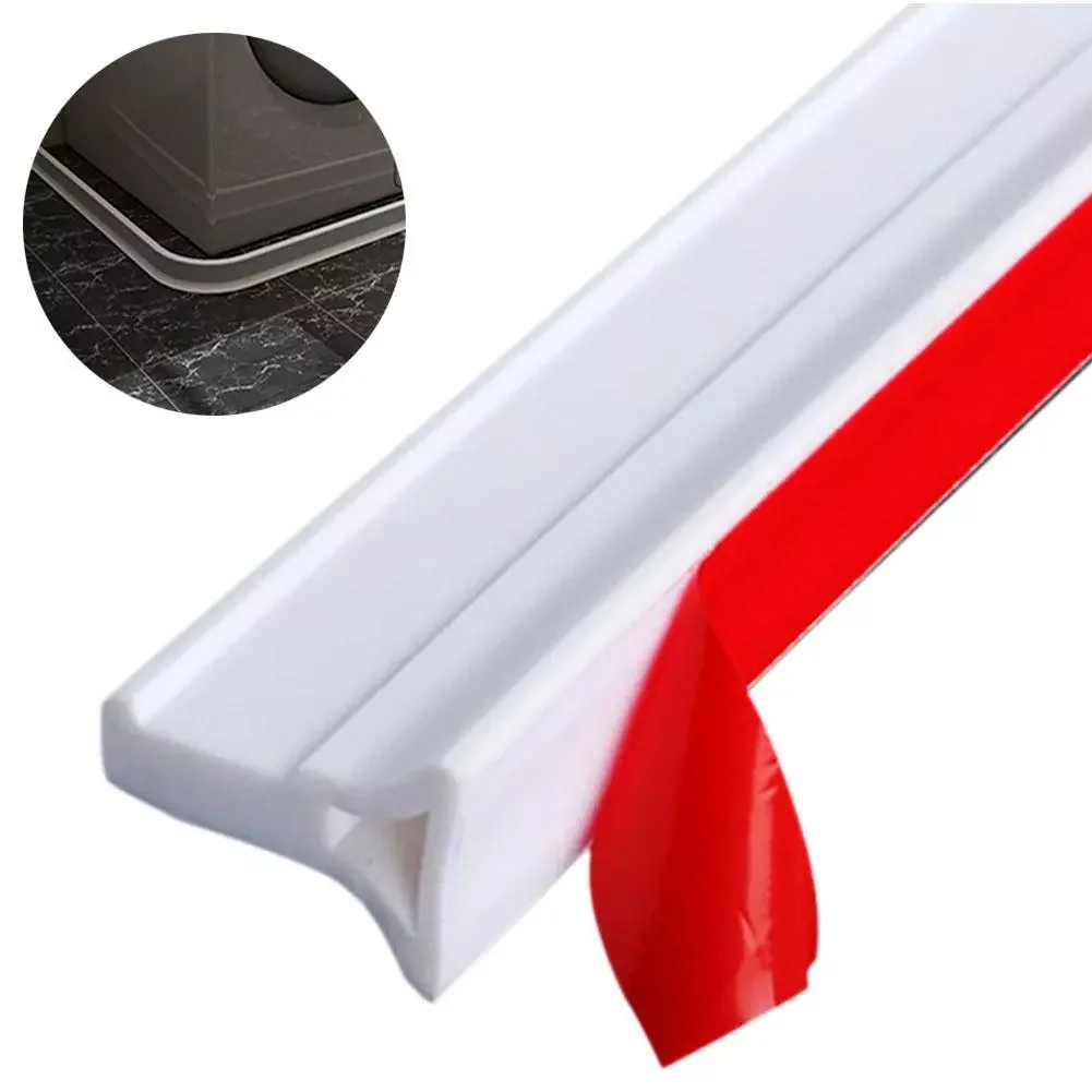 

NEW2022 50-120cm Bathroom Water Stopper Flood Shower Barrier Rubber Dam Silicon Water block Non-slip Dry And Wet Separation
