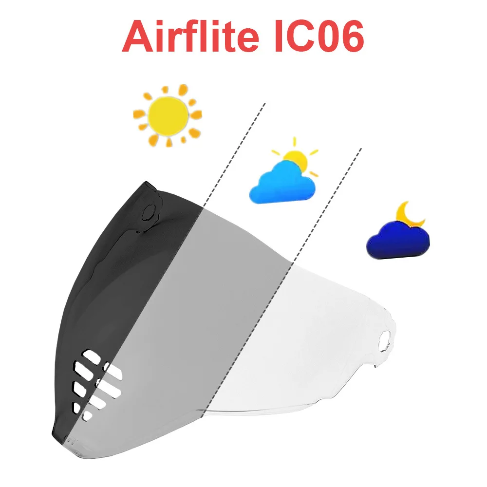 Визор Airflite для мотошлема ICON Airflite IC06, защитный экран от УФ-излучения, линза для мотошлема, аксессуары для мотоциклетных шлемов (art.: 3920d7dabe73e) - 3920d7dabe73e