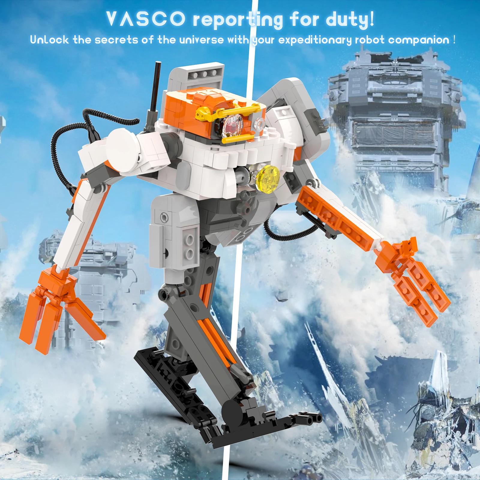 Конструктор-робот Vasco игрушки MOC товары для фигурок совместные креативные