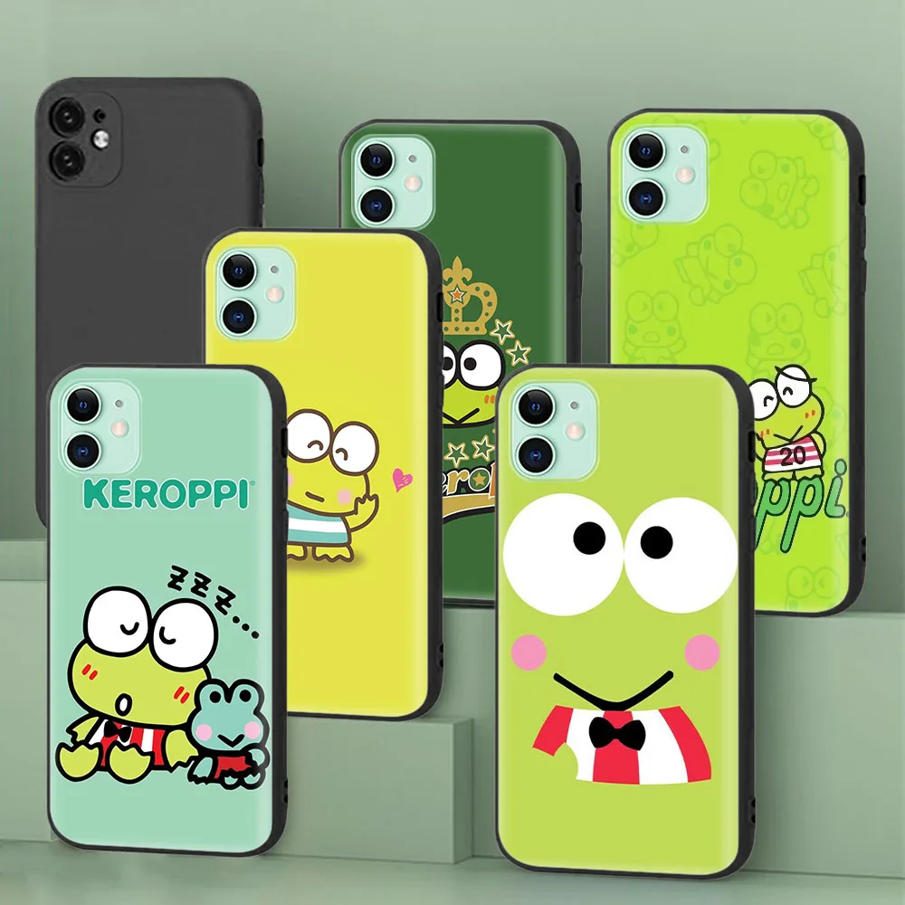 Черный Защитный чехол для VIVO Y12S Y12 Y17 Y21 Y21S Y31 Y31S Y52S Y36 Y76 Y76S Kerokero Keroppi