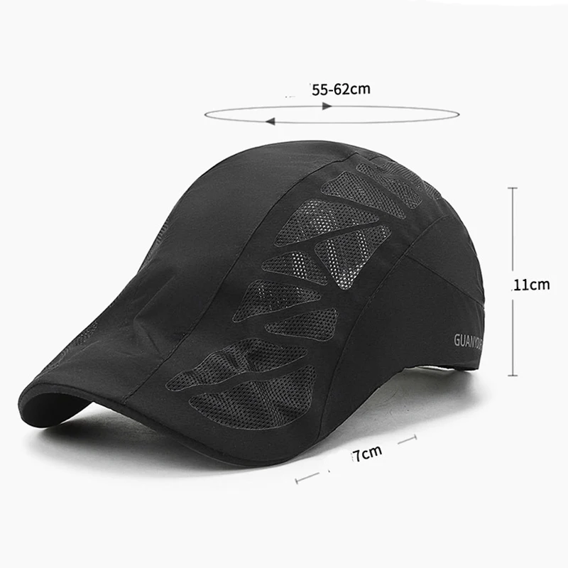 Кепка мужская сетчатая тонкая быстросохнущая бейсболка с надписью и вырезами
