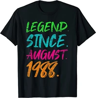 legend since august 1988 men women bday gifts 33rd birthday t shirt