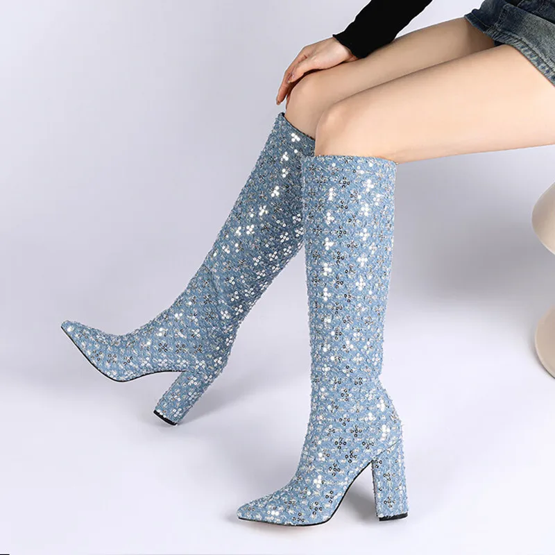 New Fashionable Cowboy Boot High End Luxury Designer Knee Boots In Spring 2023 Thigh High Boots  Buffalo London Shoes Platform