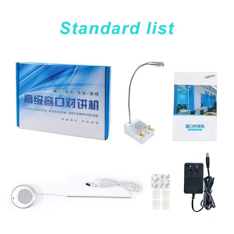 Intercom Bank Ruyage J50 Window Intercom System Dual Way Interphone Window Speaker Two-way Intercom for Pharmacy Bank
