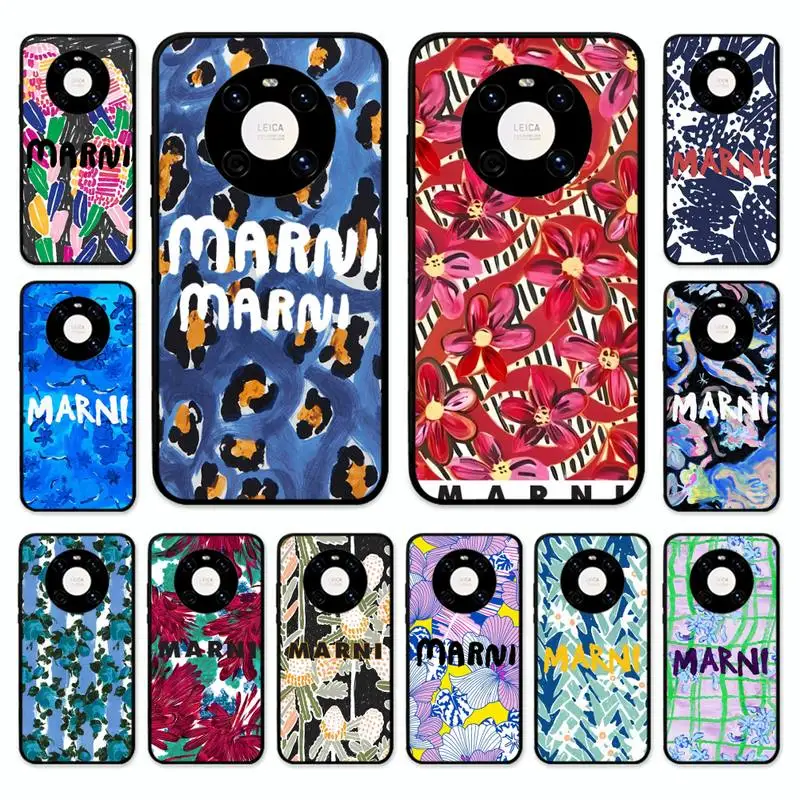 

Luxury Ins Design Flower pattern Phone Case for Huawei Mate 20 10 9 40 30 lite pro X Nova 2 3i 7se funda