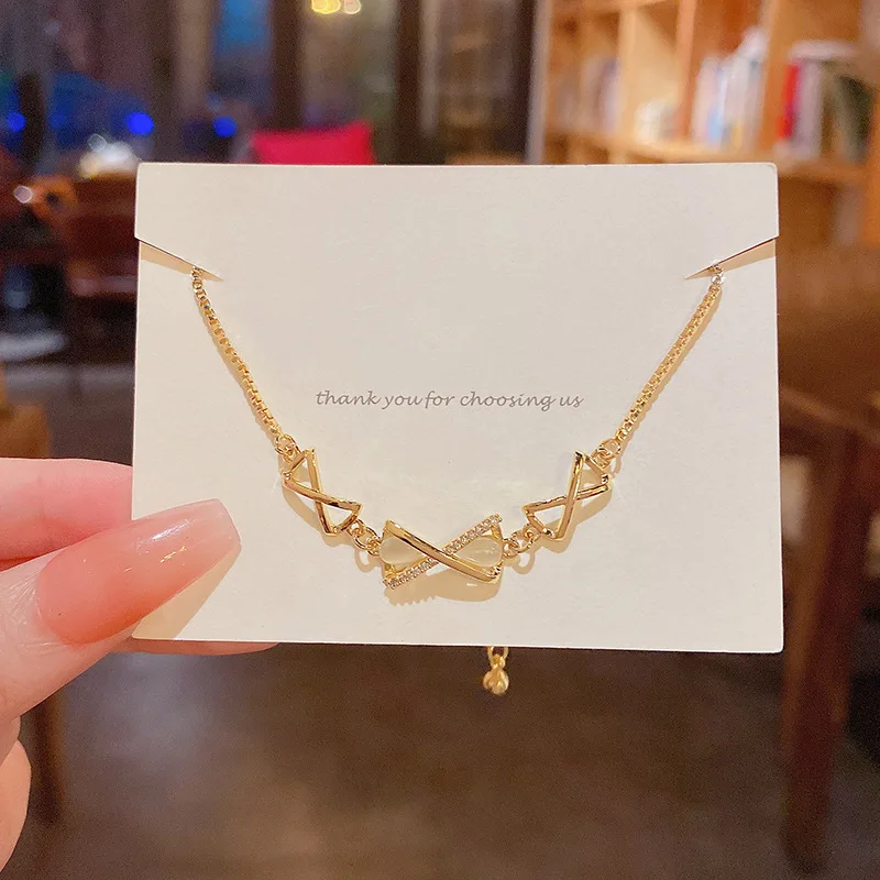 

Lucky Infinity Charms Bracelet Adjustable Girl Gold Stone Opal Jewelry Chain Link Love Endless Bracelet pulseras verano 2022