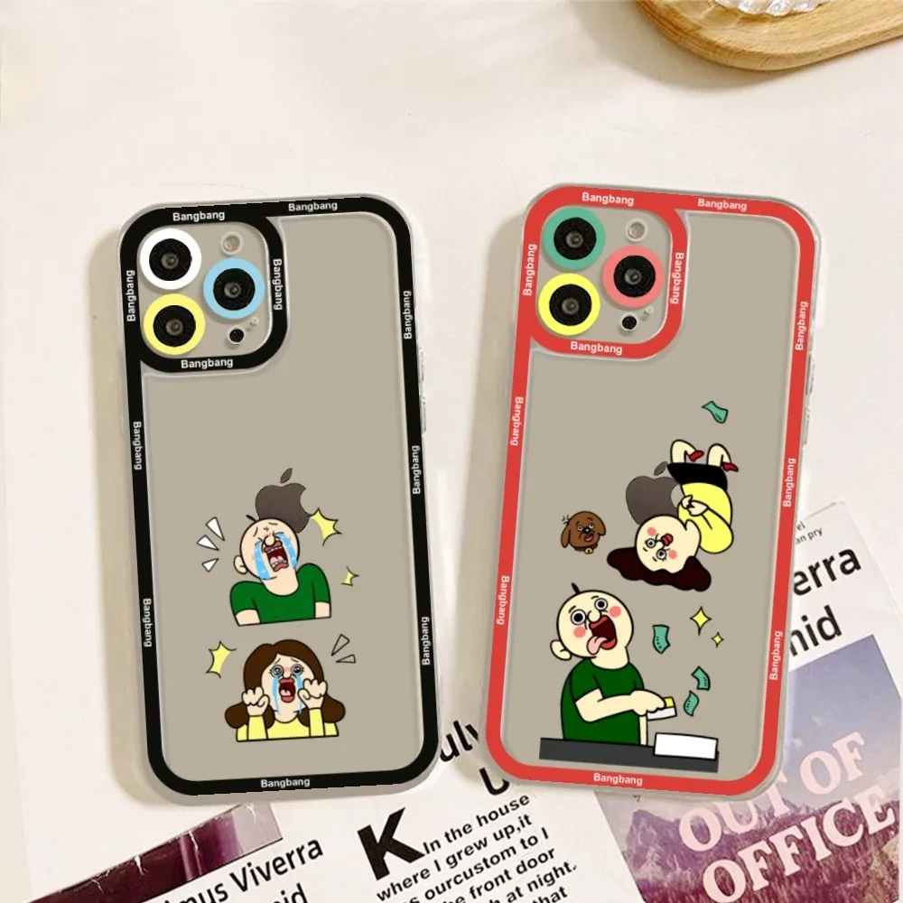 Чехол для телефона в стиле аниме Kawaii Bangbang IPhone 11 12 13 14 15 Pro Promax Plus Mini