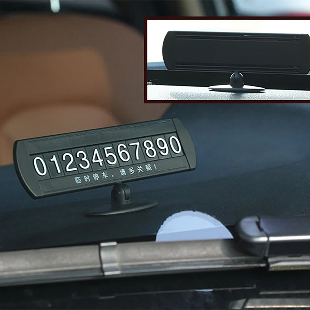 

Temporary Car Parking Phone Number Board Card Plate Telephone Number Card Luminous Night Light Car Styling Phone Number Plate