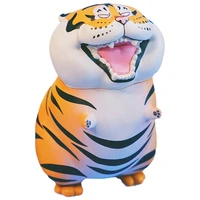anime transformed obesity tiger 1 blind box action figure kawaii animal model doll kids toy christmas desktop collection gifts