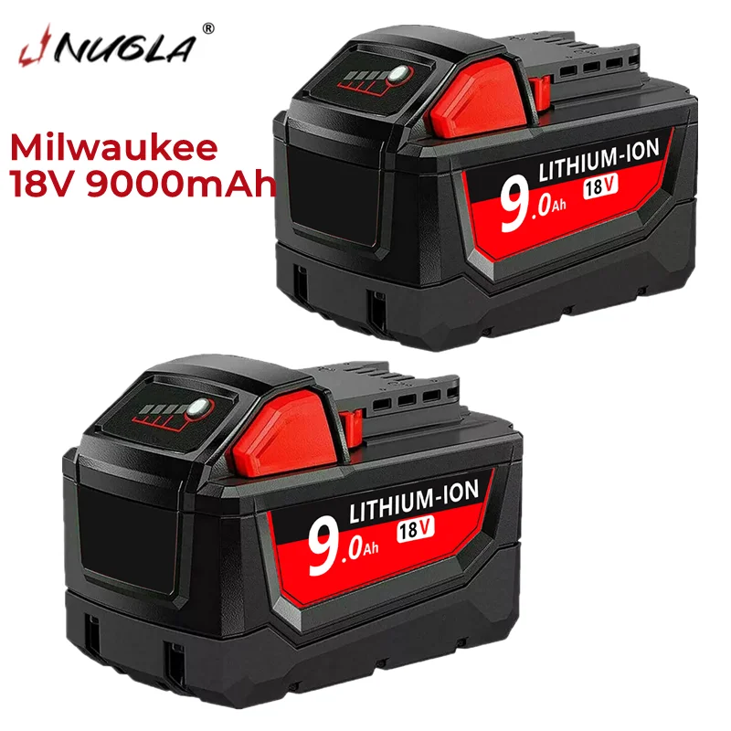 

Сменная батарея 18 в 9000 Ач, совместимая с Milwaukee M18 18 в 1820 мАч M18B 48-11-1850 48-11-1828 48-11-, литий-ионная батарея