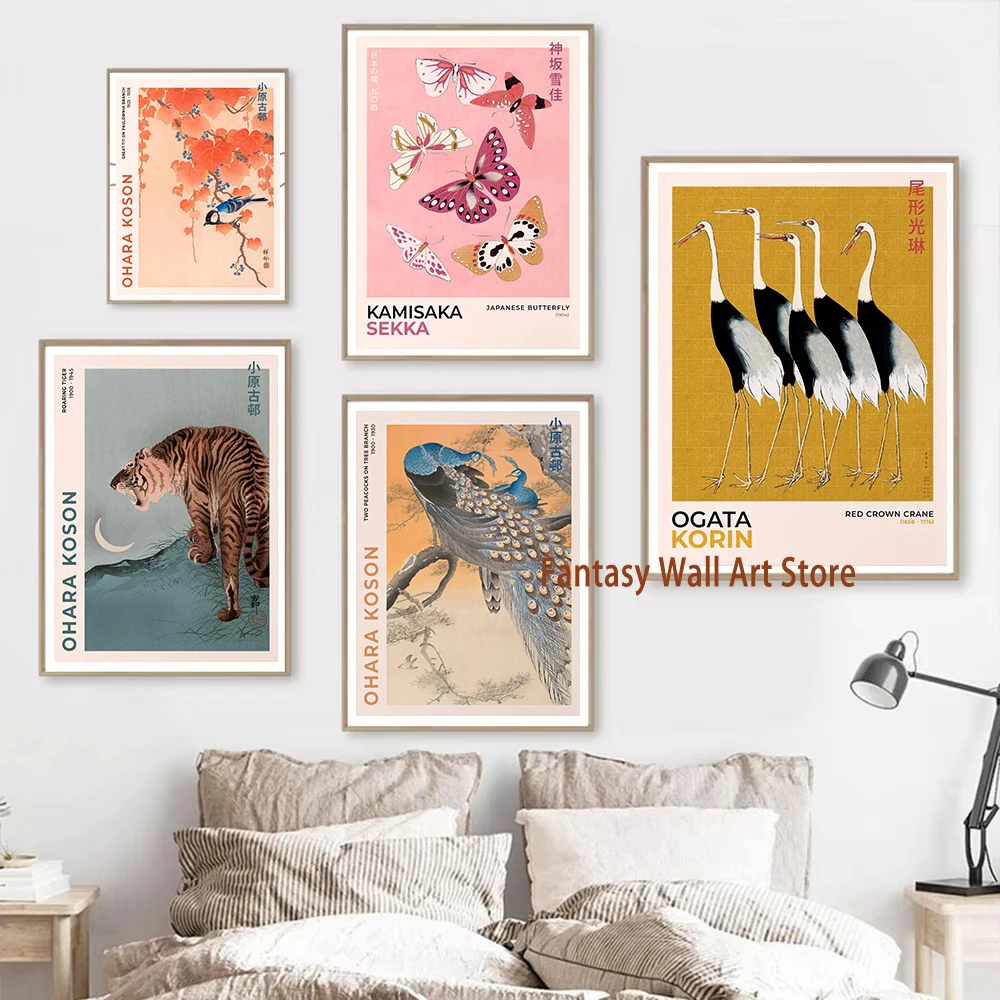 Настенный постер Ohara Koson Katsushika Hokusai на холсте