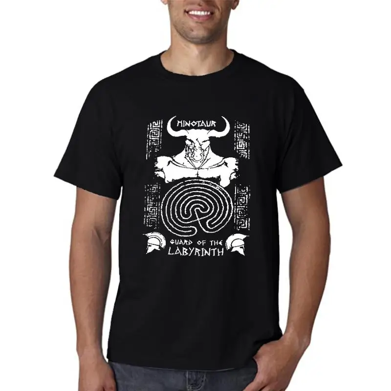 

Title: Men's Novelty Stylish T-shirts Minotaur Guard of Labyrinth Shirts Greek Mythology 100% Cotton O-Neck Printing Tee