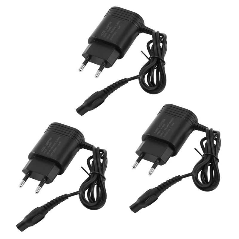 

3X Shaver For EU Wall Plug Ac Power Adapter Charger For Electric Shaver Adapter For Hq8505/6070/6075(EU Plug)