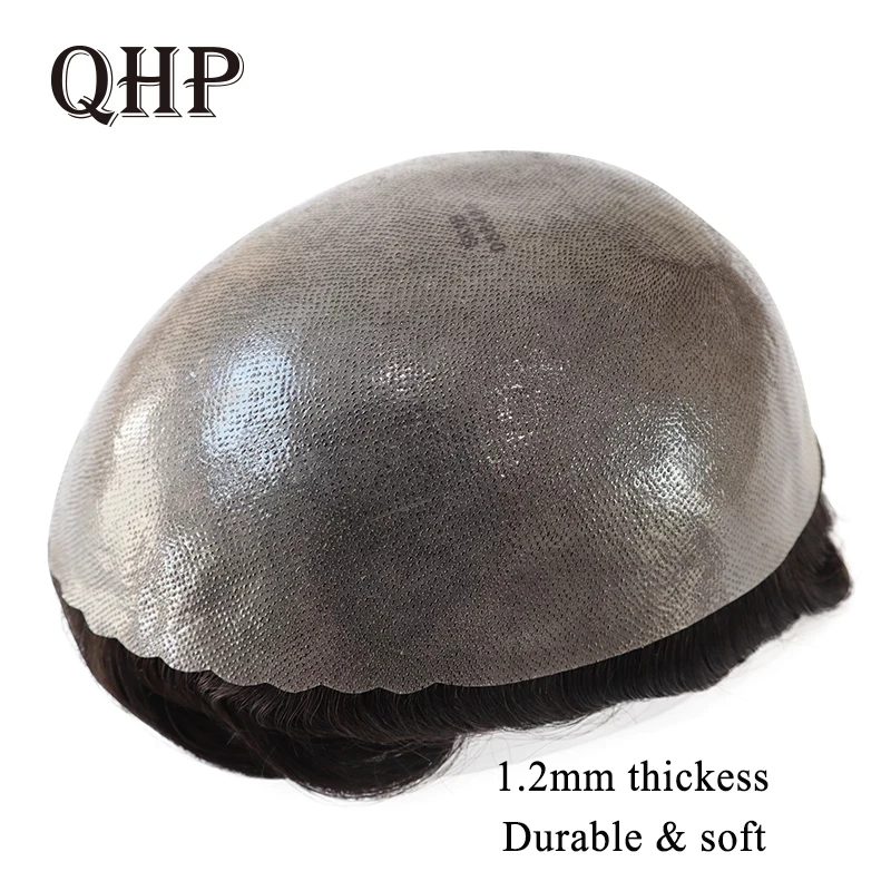 

Men Toupee 100% Indian Human Hair Wig Man Durable PU Capillary Prosthesis ISKIN Male Hairpiece Natural Hair Replacement System