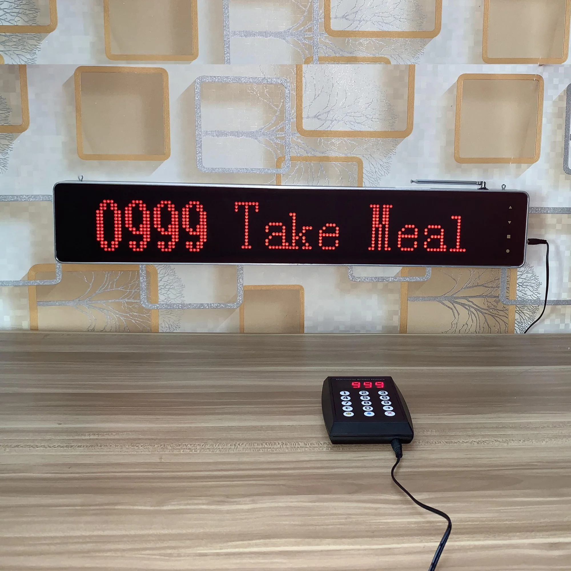 

wireless calling system restaurant pager with LED display panel queue management device